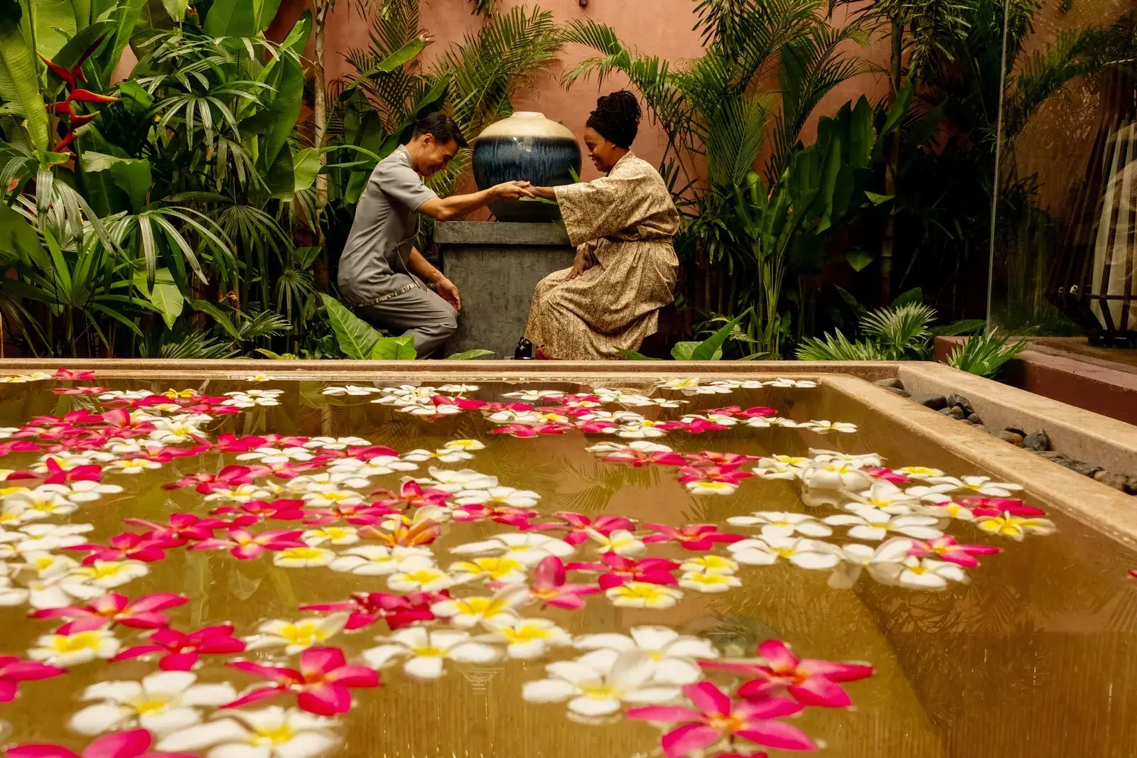 Belinda and Pornchai's spa scene was filmed at Anantara's spa.