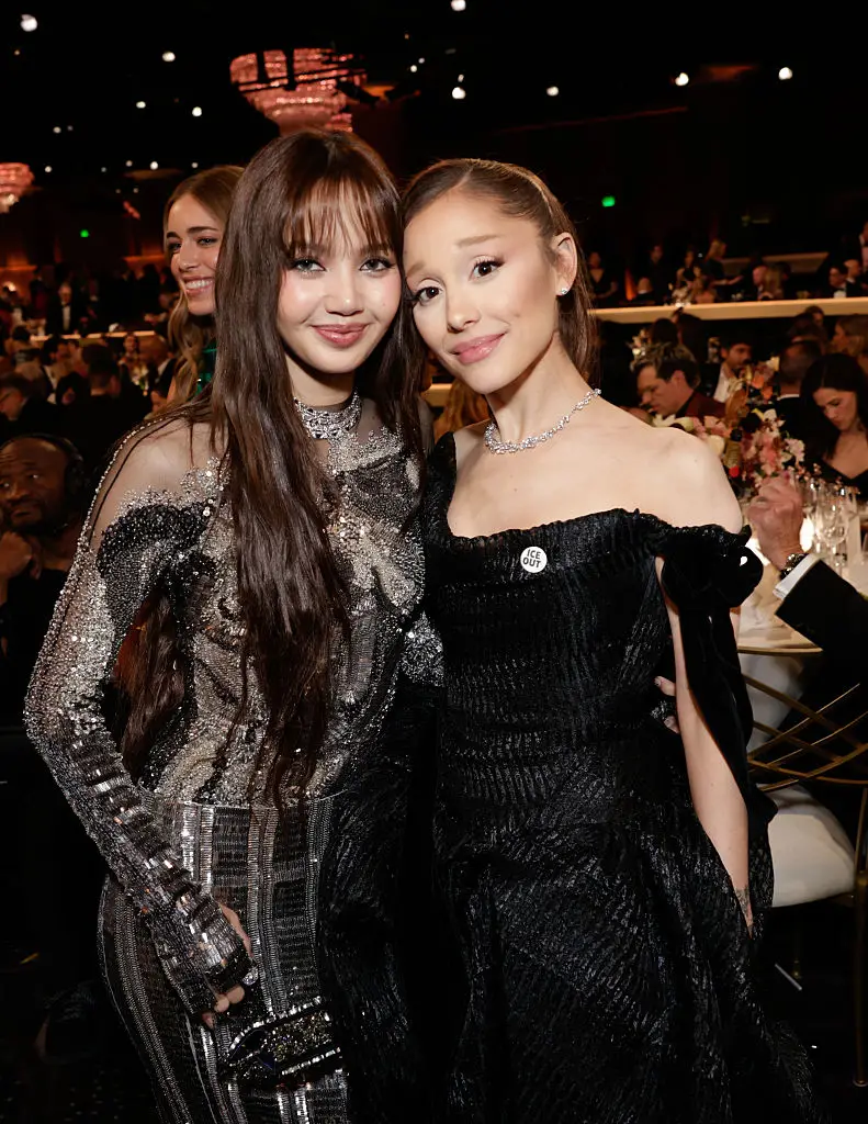 Grande spotted wearing an 'ICE OUT' pin at the 2026 Golden Globes (Francis Specker/CBS via Getty Images)