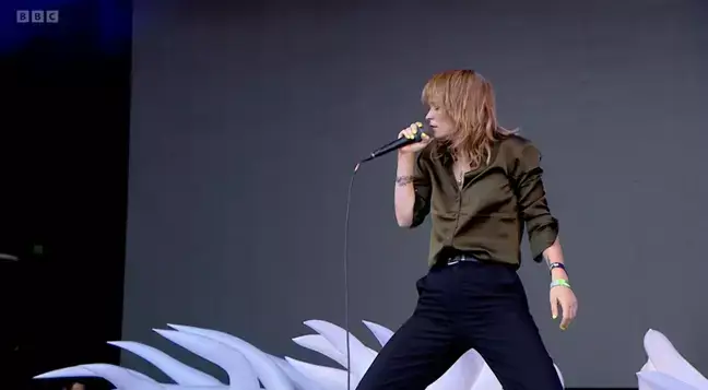 She was cheered by the Glastonbury crowds when she was on stage.