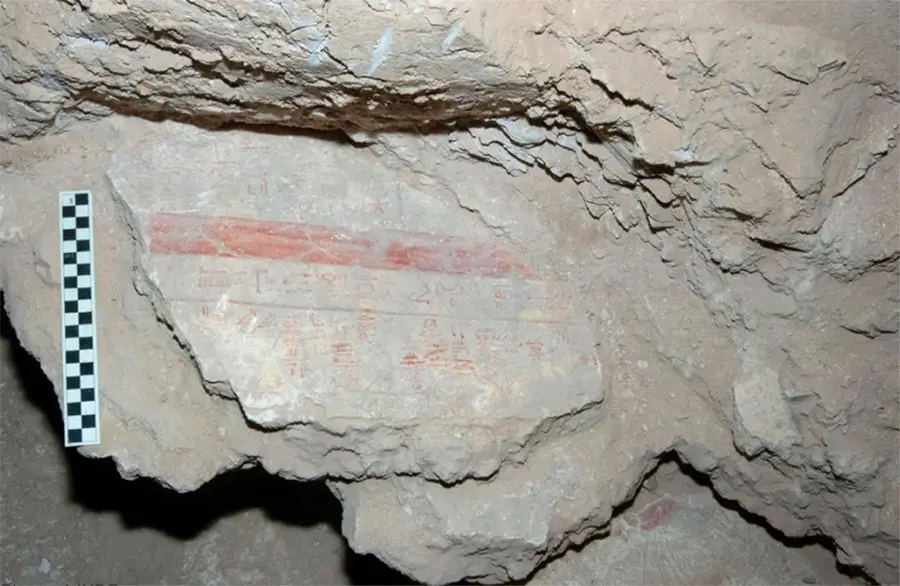 Remains of the Amduat in the tomb (New Kingdom Research Foundation and Piers Litherland)