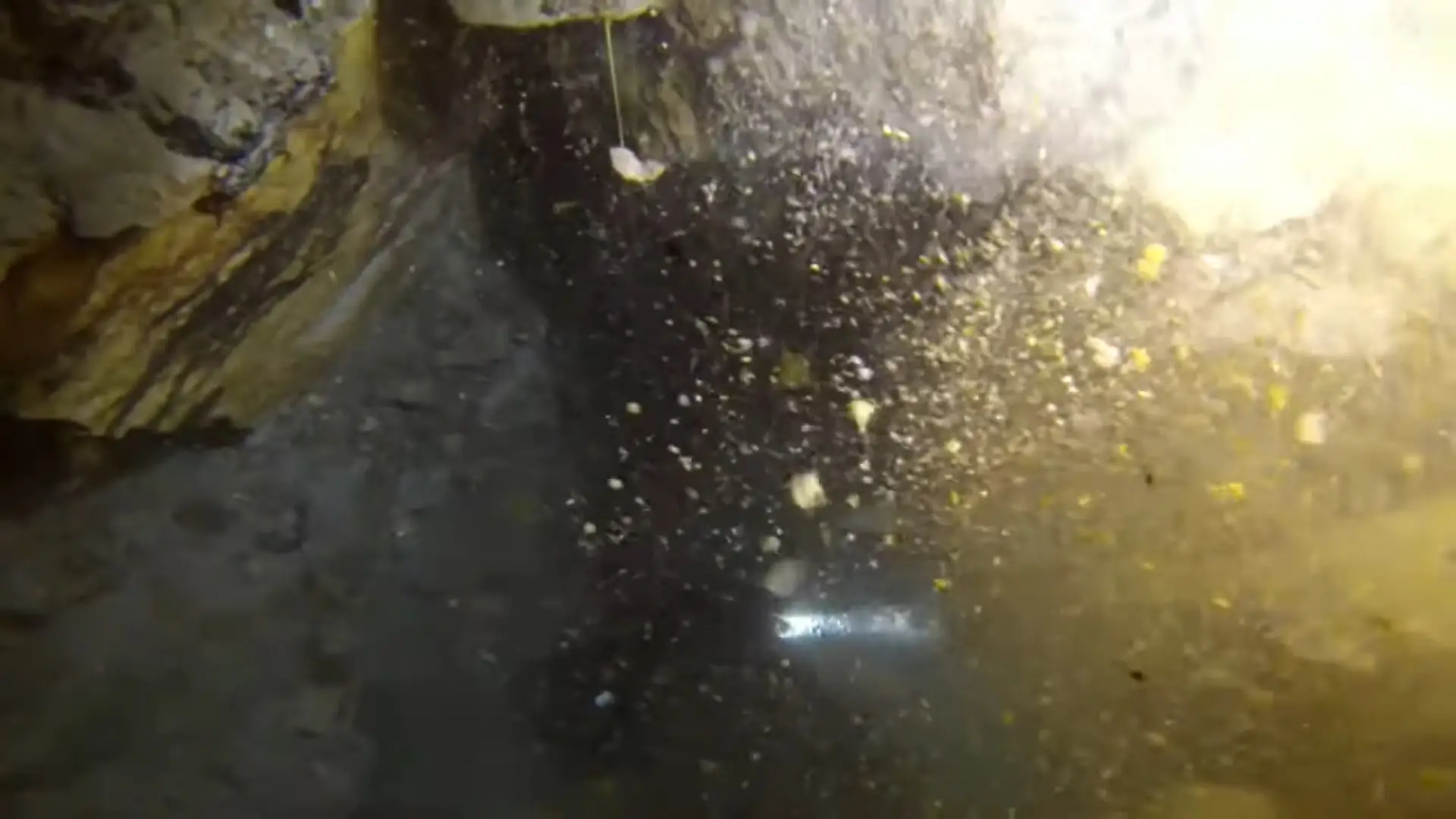 Footage from one of the earlier dives showed just how difficult it would be to move and see. (YouTube/Mike Young)
