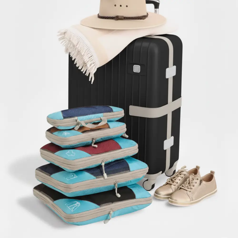 Compression packing cubes make light work of cramming in the essentials for your trip (Simplify Living)