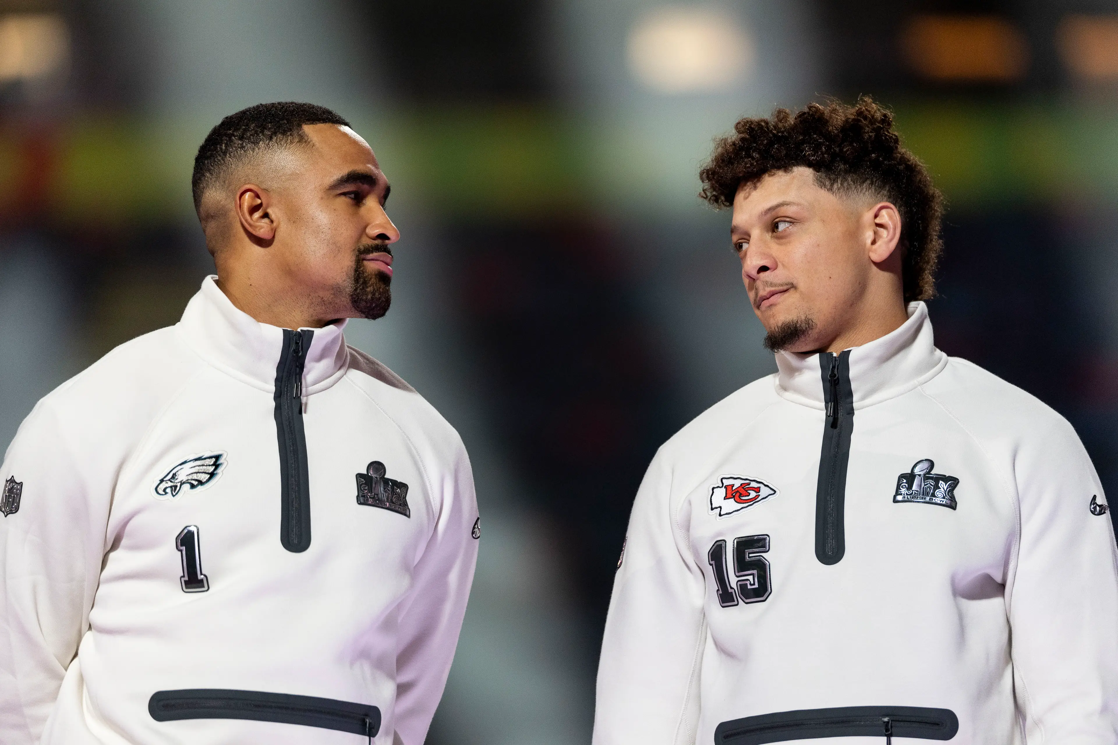 Either Jalen Hurts or Patrick Mahomes will come away victorious on the night (Michael Owens/Getty Images)