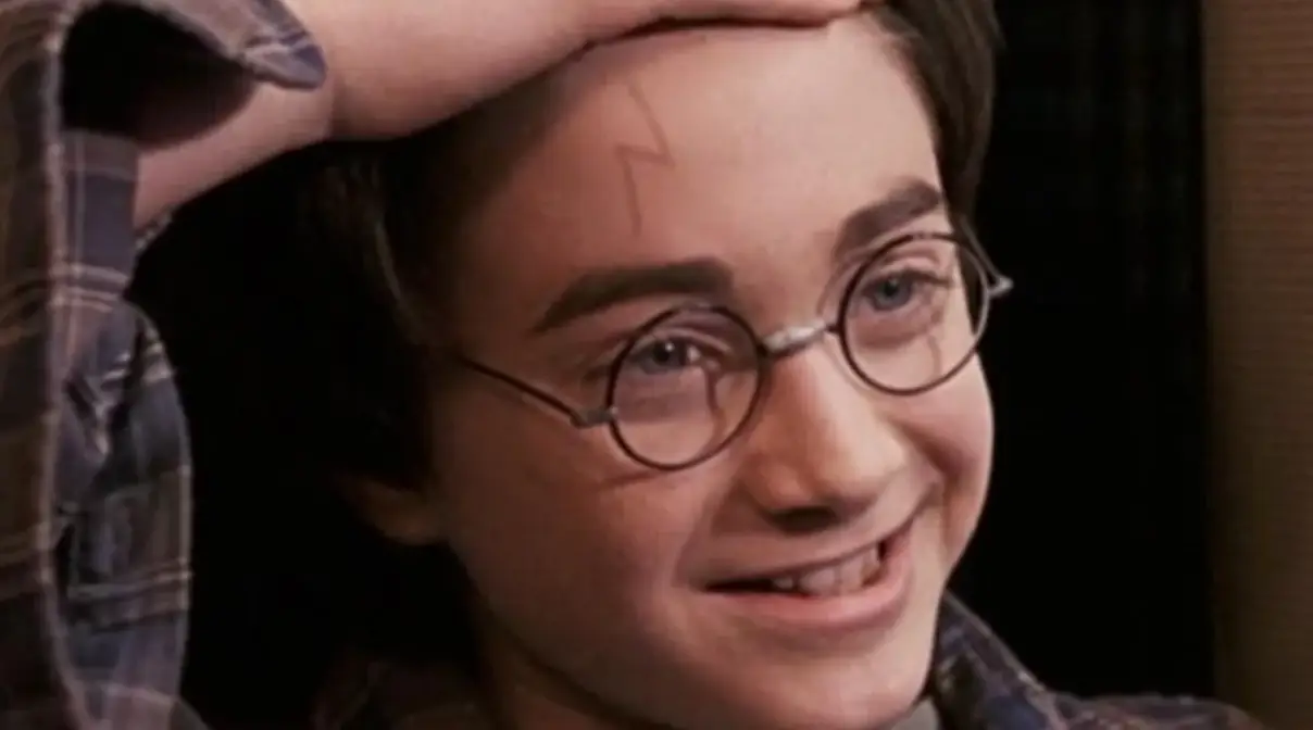Meanwhile Daniel Radcliffe's Harry had his scar further over to the side (Warner Bros)