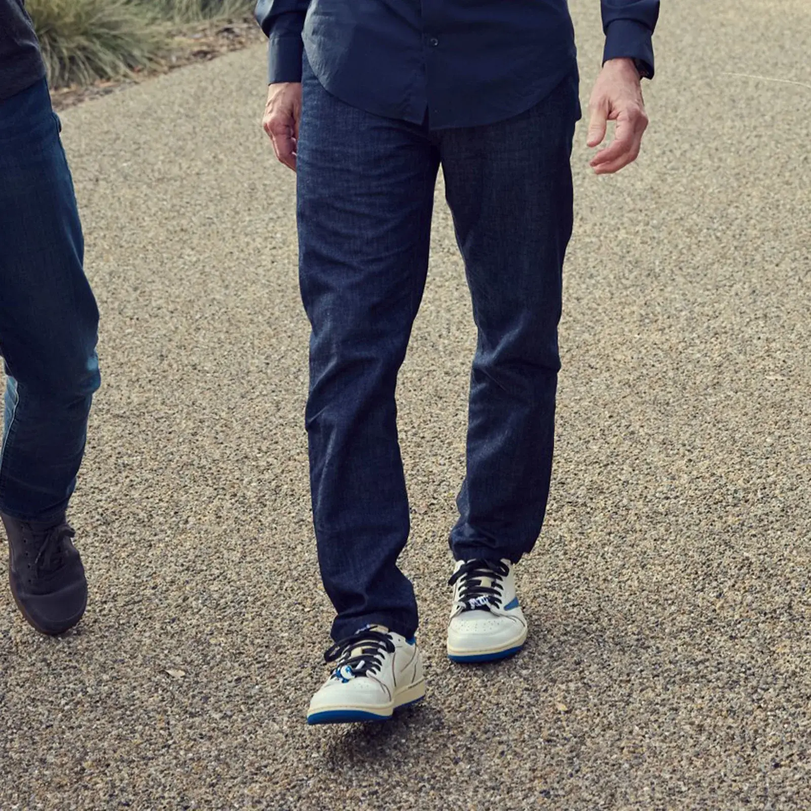 Cook had on The Fragment Design x Travis Scott x Air Jordan 1 Low OG 'Sail Military Blue' (Apple)