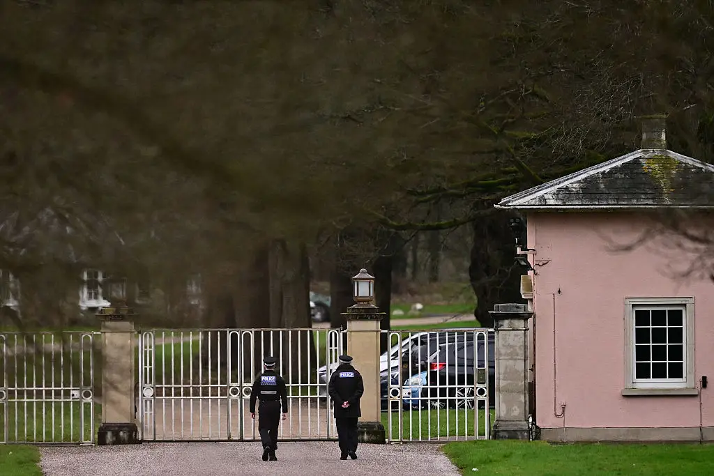 Officers searched the former Prince's 30-room property in February when he was arrested (Ben STANSALL / AFP via Getty Images)