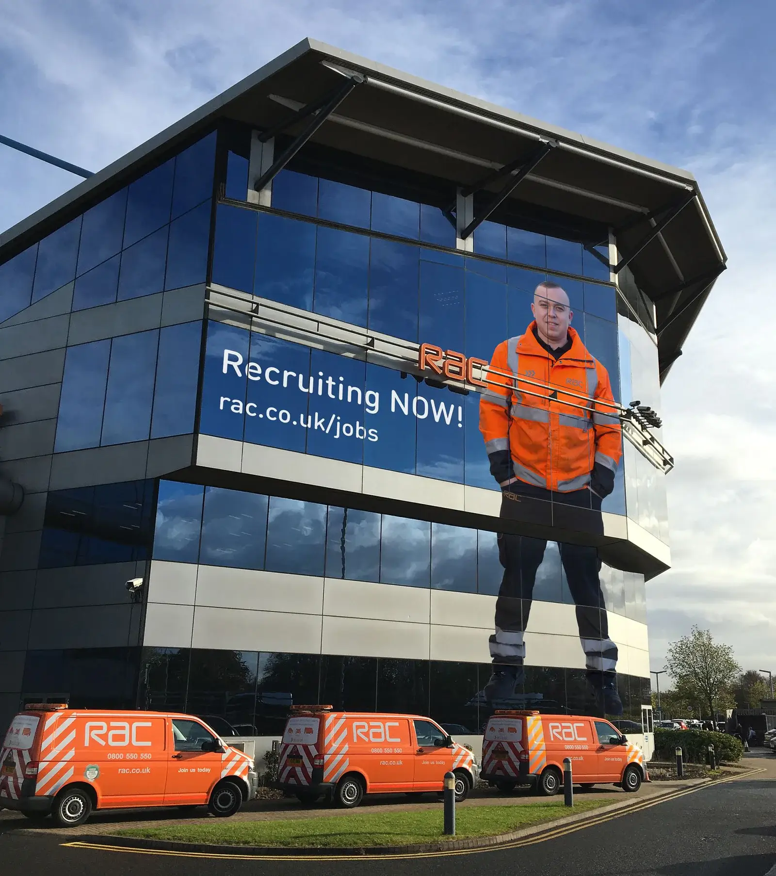 James as the face of an RAC recruitment drive at the HQ by Walsall (RAC)