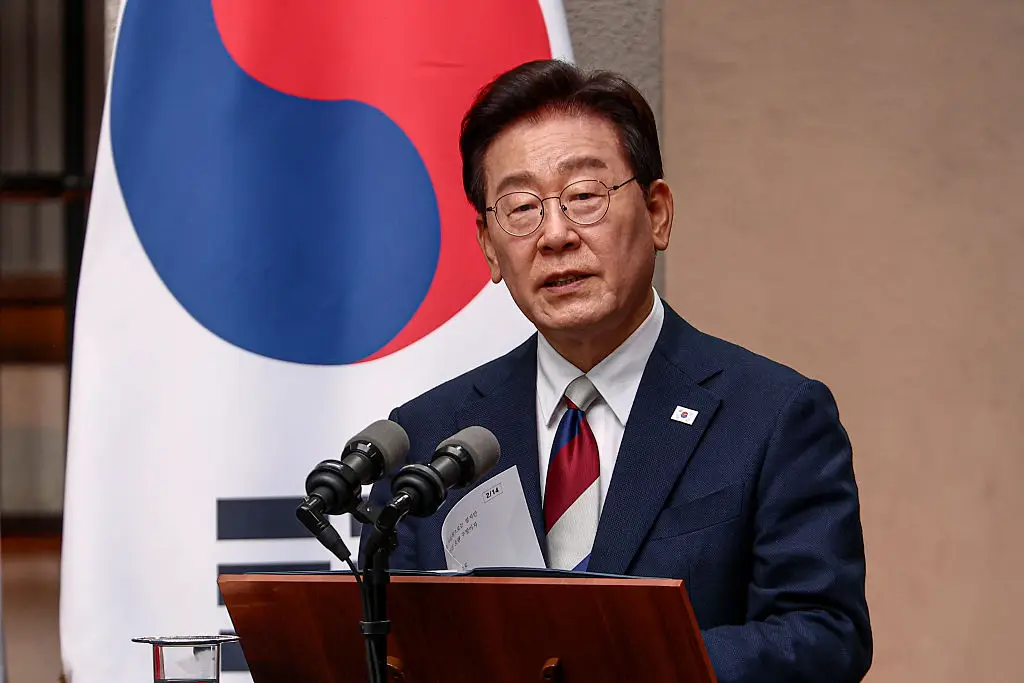 South Korean president Lee Jae Myung (Lucas Aguayo Araos/Anadolu via Getty Images)