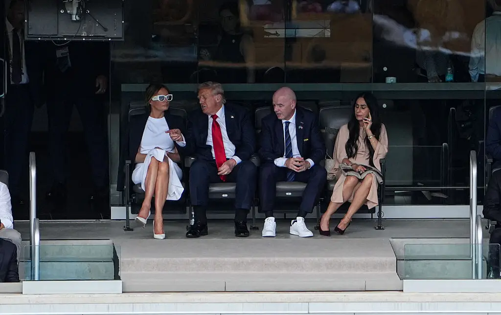 Trump's swollen ankles were also spotted at the Club World Cup ( Lokman Vural Elibol/Anadolu via Getty Images)