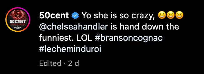 The rapper clearly thought it was amusing.