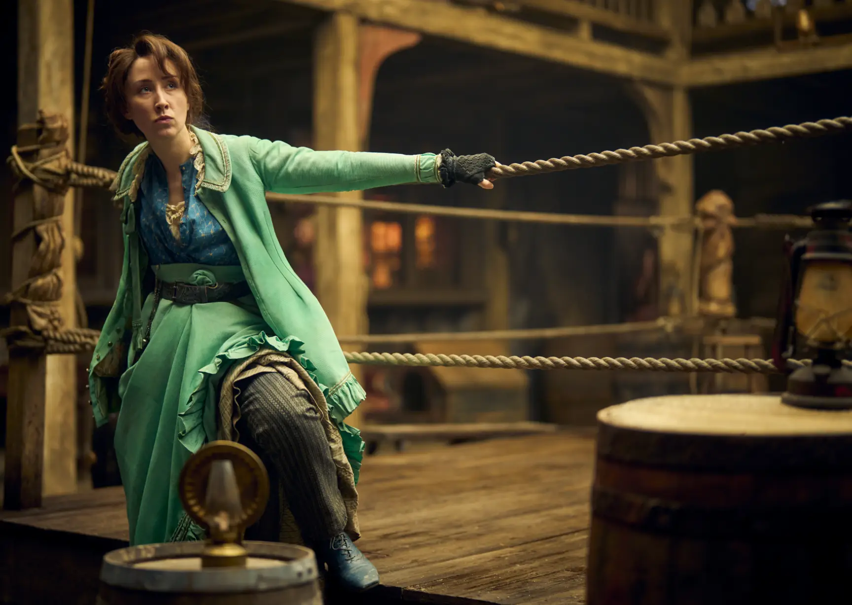 Erin Doherty appears in the drama as the leader of an all-women crime syndicate. (Disney+)