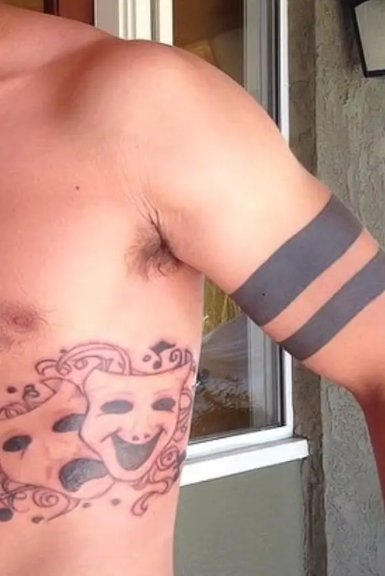 The tattoo is said to have several meanings - including a sexual one (X)