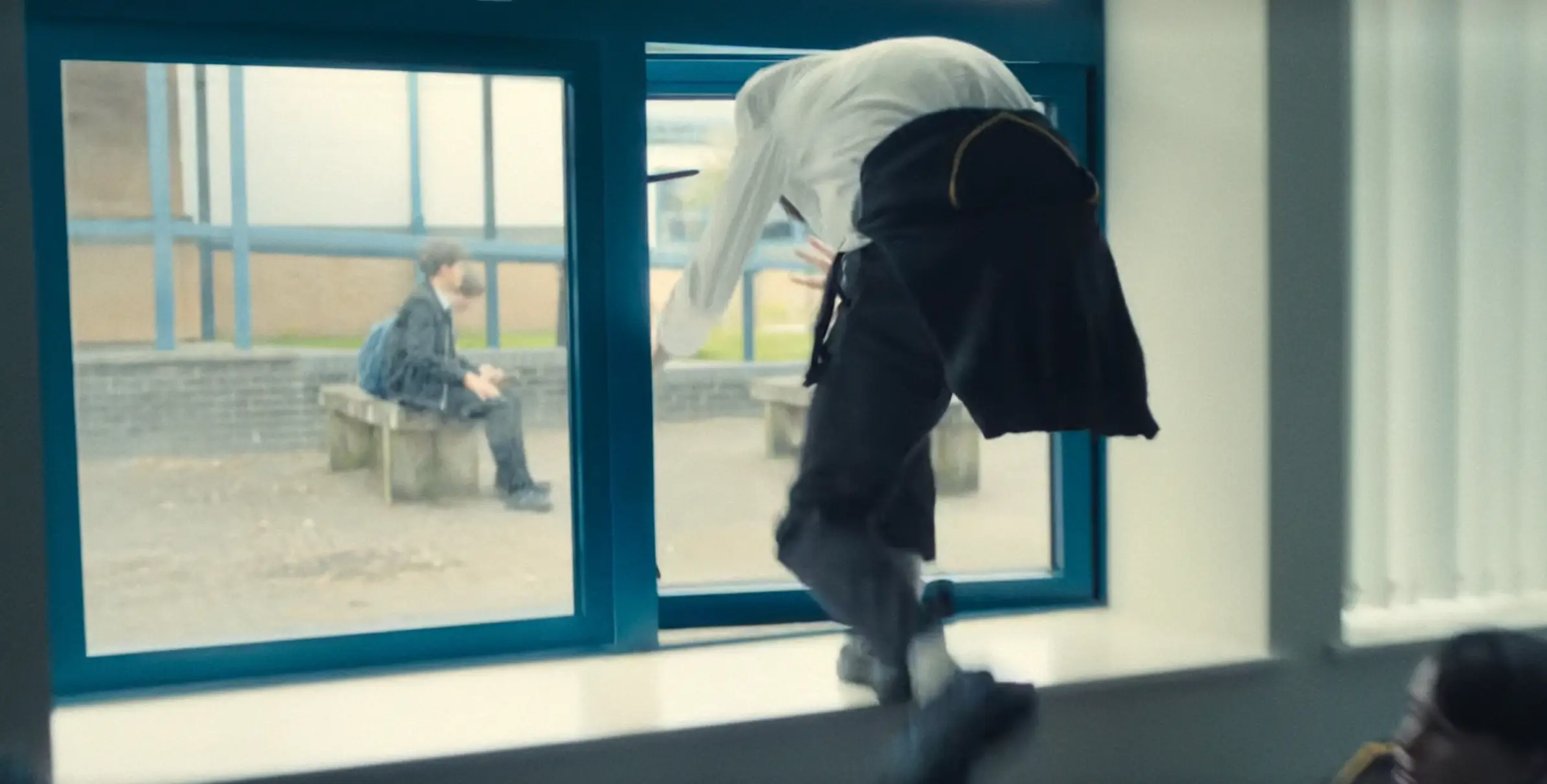 The scene happens in episode 2 of Adolescence (Netflix)