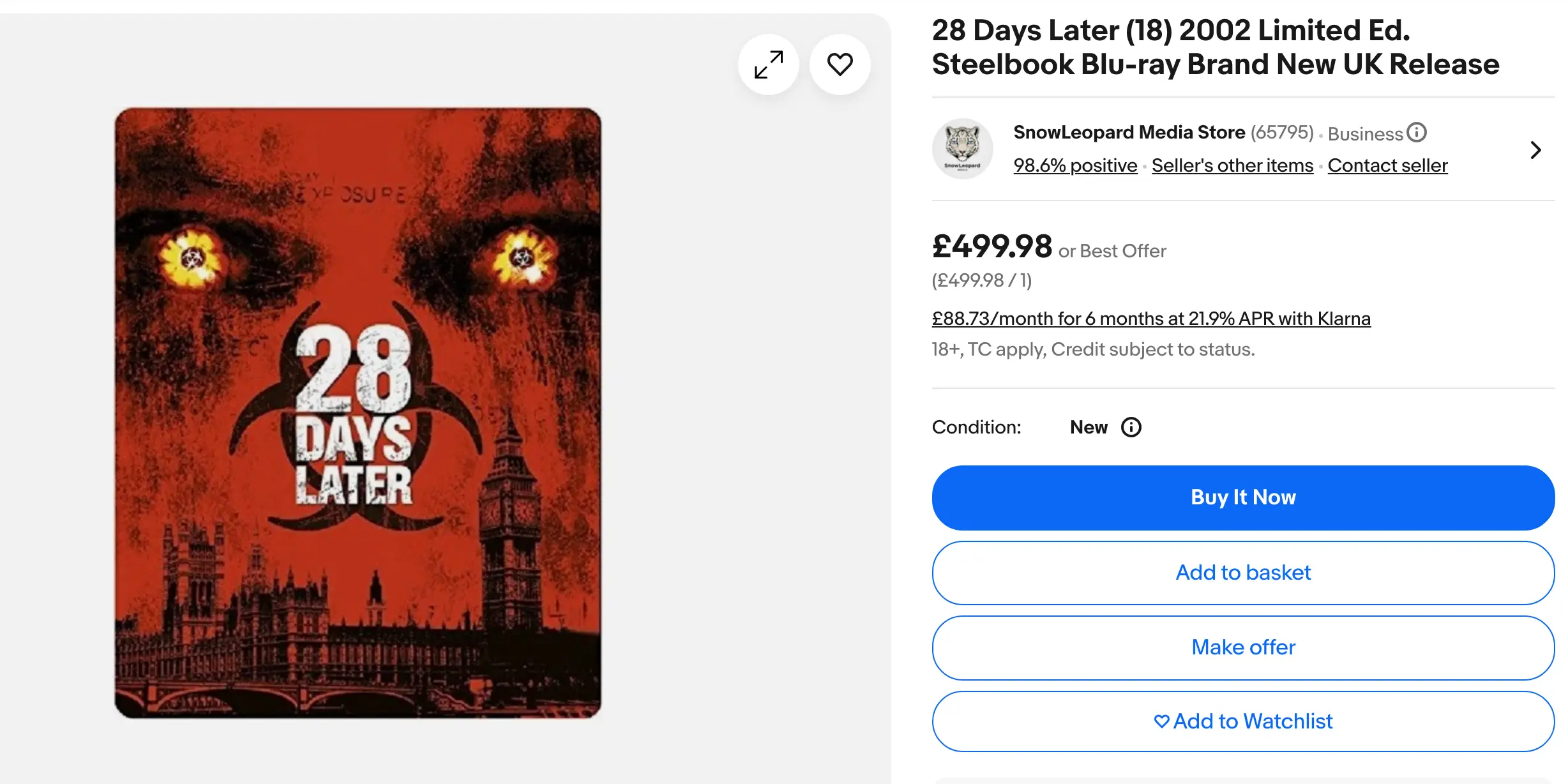 Copies of the DVD still sell for high amounts (eBay)