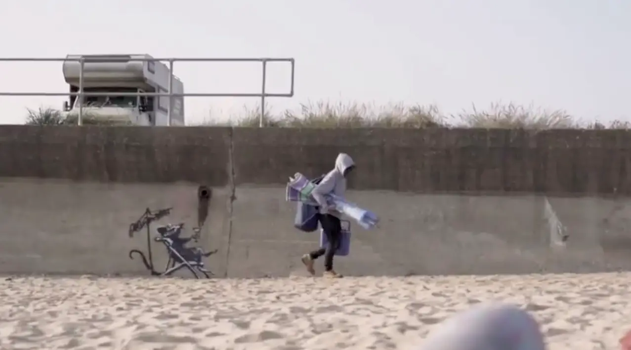 The closest we've ever got to getting a look at the street artist is in this clip he shared to social media in 2021 (Instagram/@banksy)