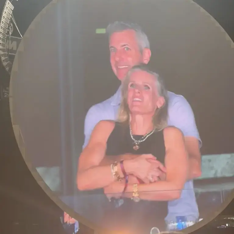 Andy Byron and Kristin Cabot were seemingly embracing one another at the Coldplay concert (TikTok/@instaagrace)