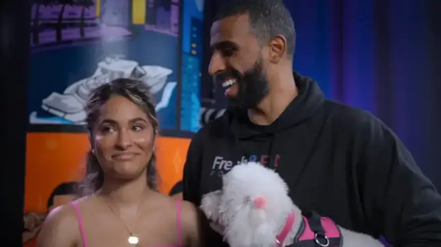 Myron Gaines and his now ex-girlfriend Angie (Netflix)