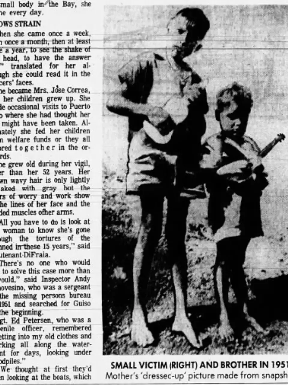 The niece used old newspaper clippings to help track down Luis (Oakland Tribune)