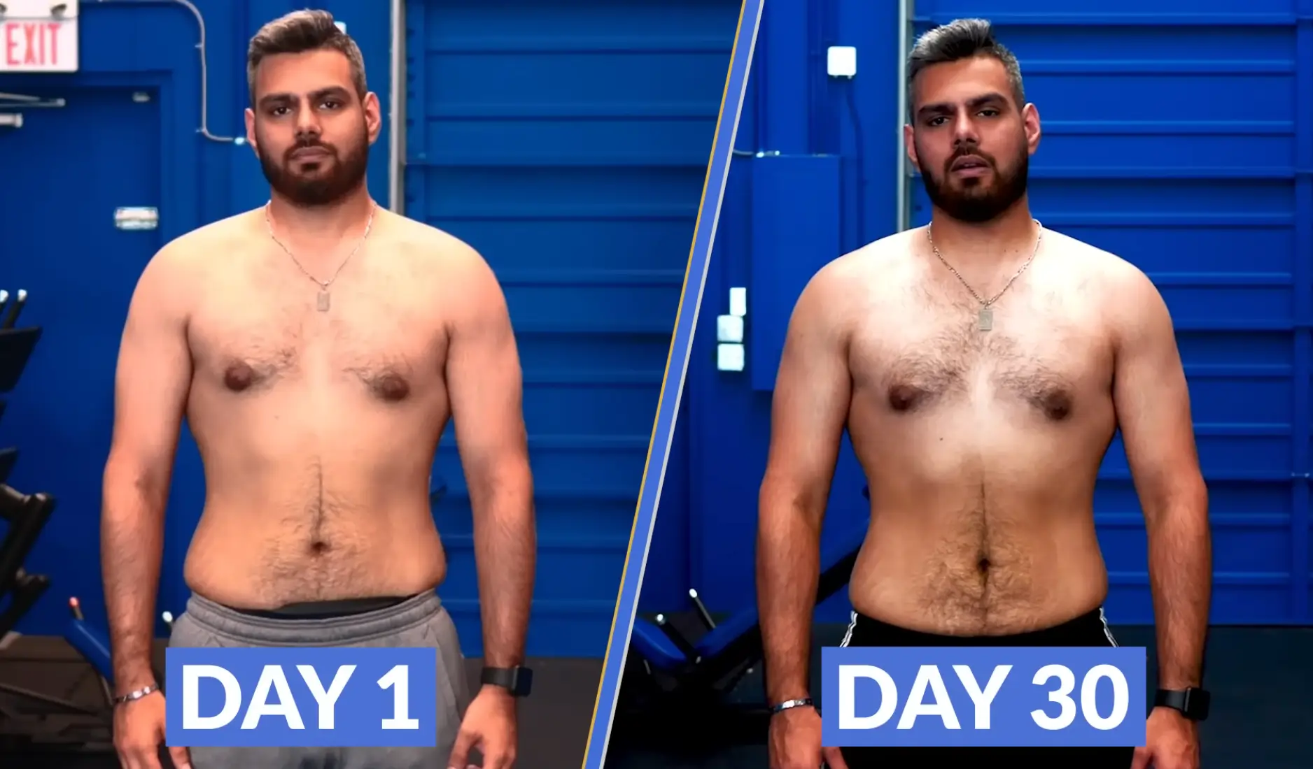 Raza's before and after transformation (YouTube/JeremyEthier)