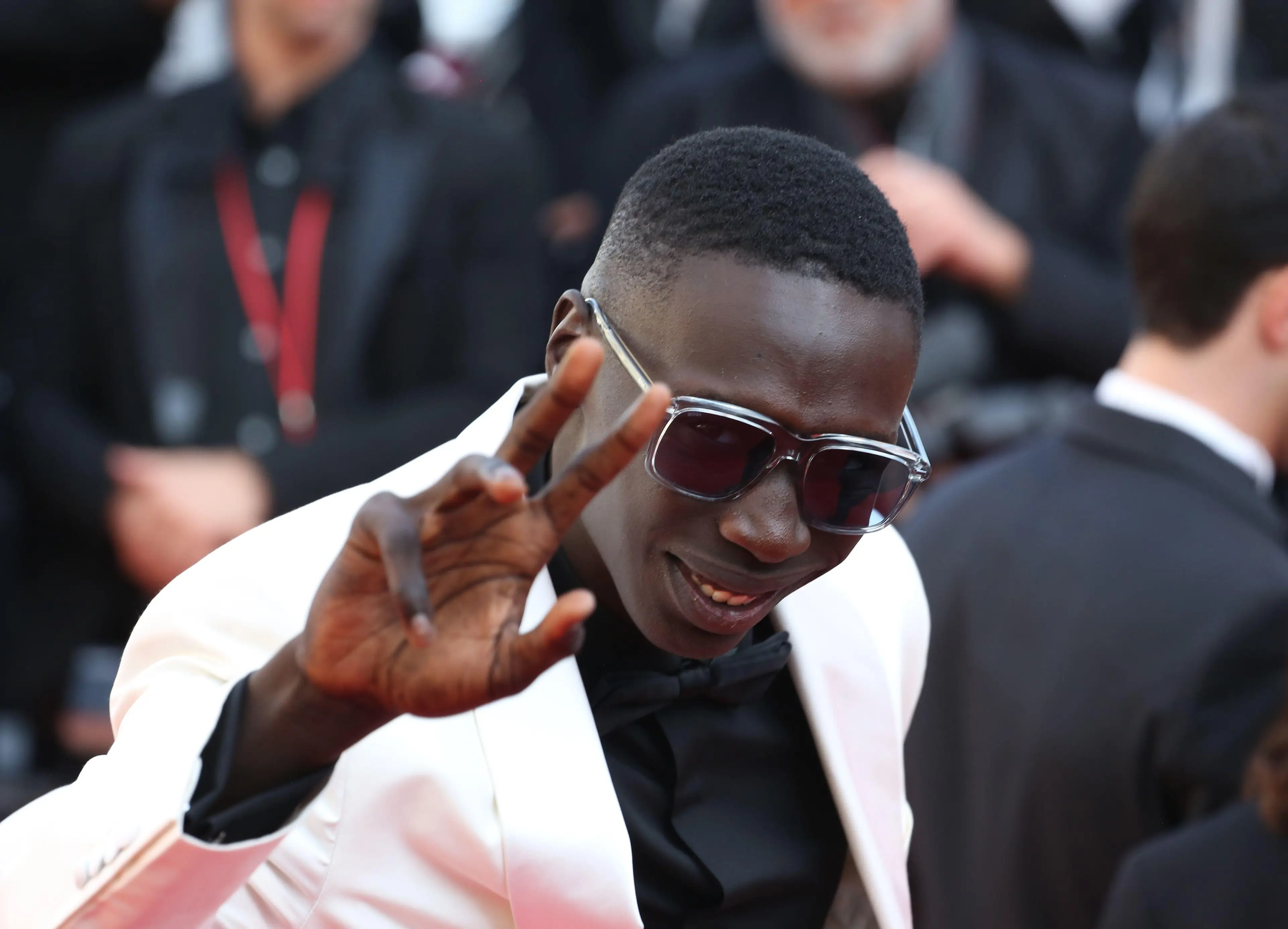 Khaby Lame arriving at the 75th Cannes Film Festival.