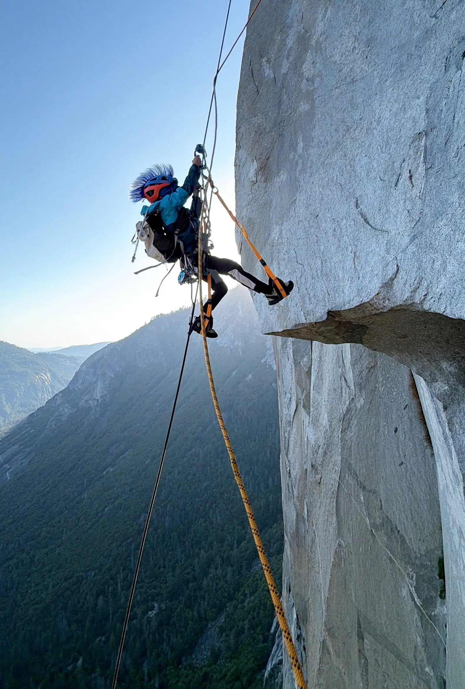 His seven-year-old son has become the youngest person ever to climb 3,000-foot El Capitan in Yosemite National Park back in May (SWNS)