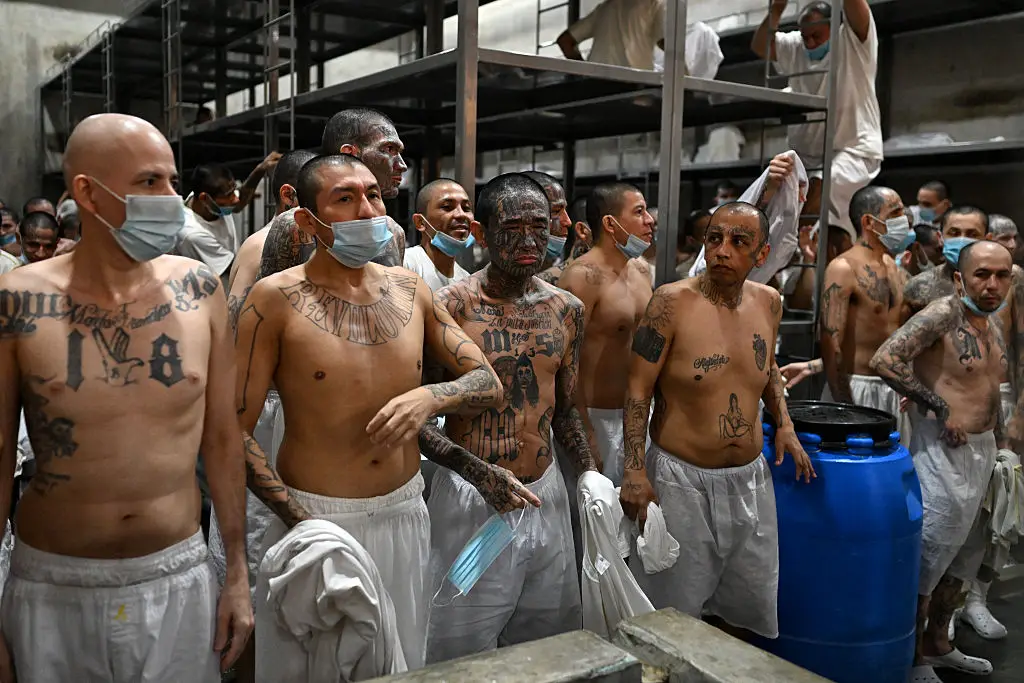 The men live off a diet of beans or pasta with rice and wash in cold water (MARVIN RECINOS/AFP via Getty Images)