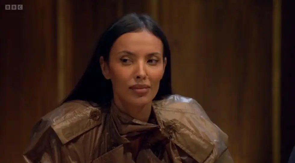He is joined in the turret by Maya Jama, who called him her 'unhinged uncle' (BBC)