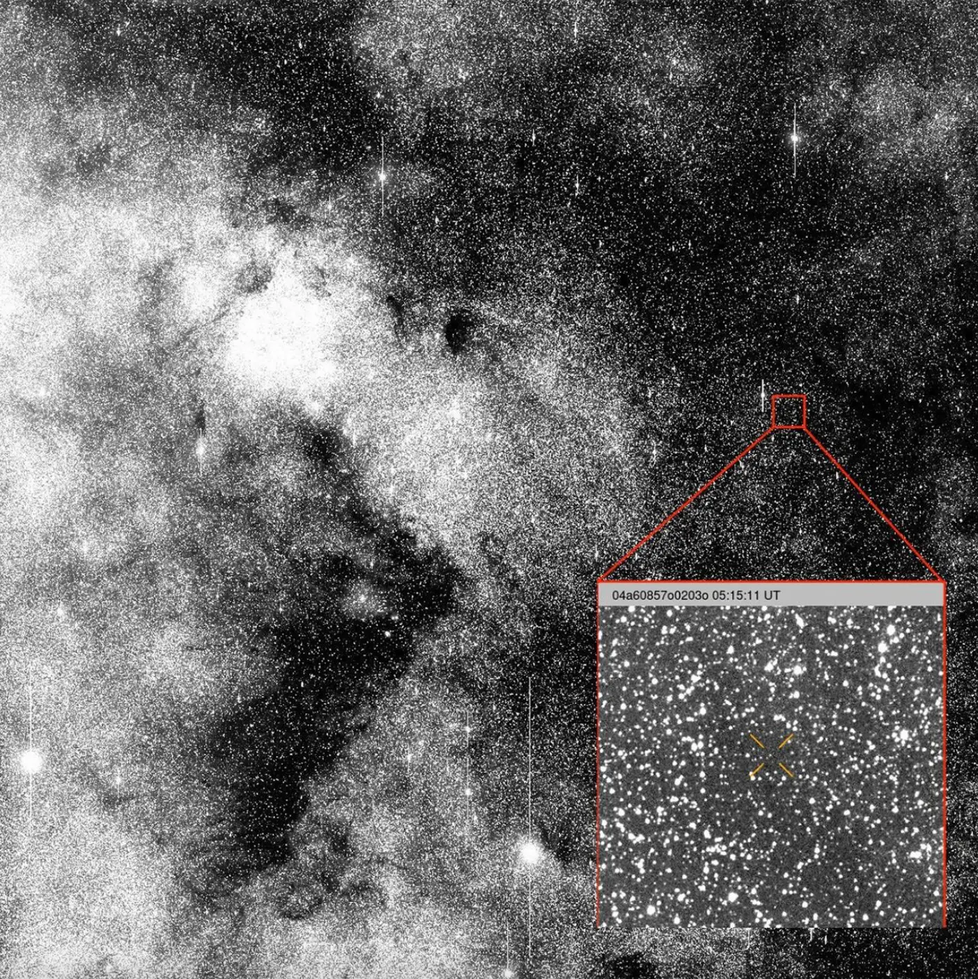 The first image captured on 1 July 2025 (ATLAS/University of Hawaii/NASA)