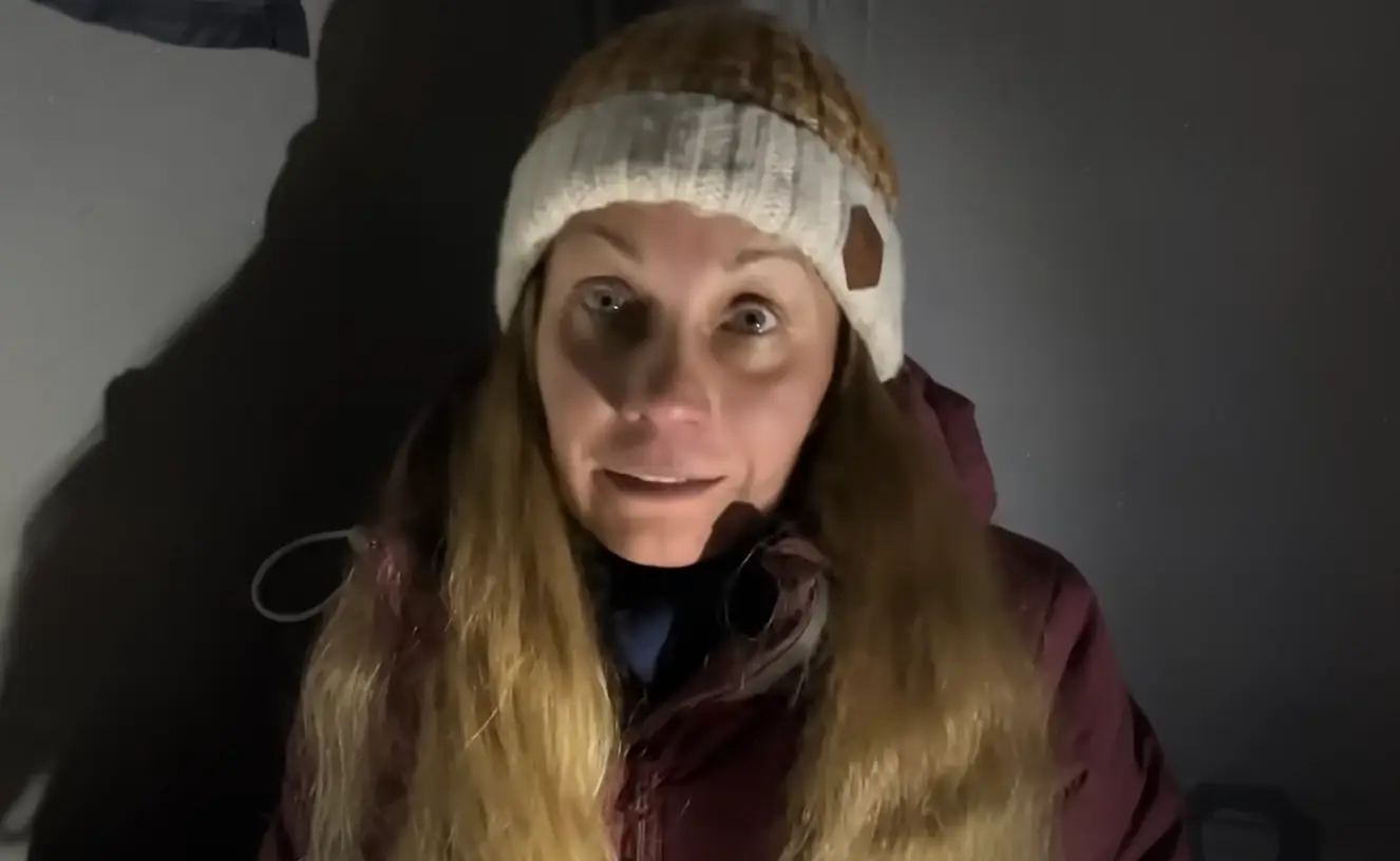 Natalia Nagovitsina has been stranded with a broken leg on a Kyrgyz mountain (YouTube/Dmitry Sinitsyn)