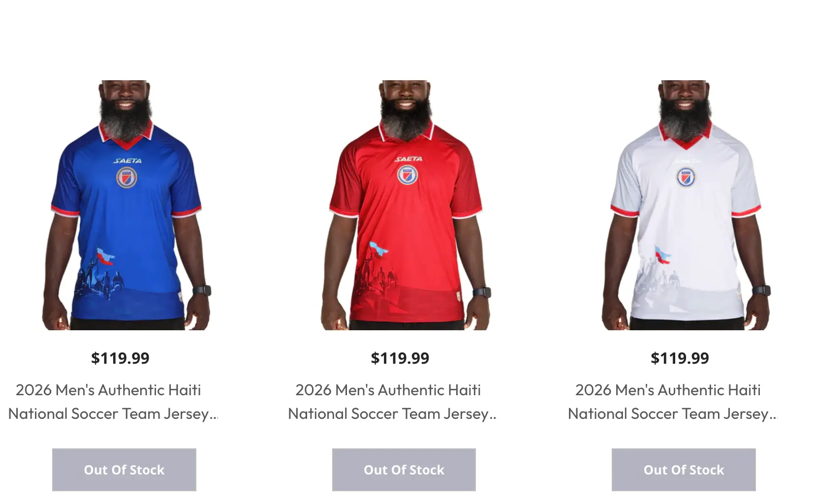 Haiti's now banned World Cup kits. (Saeta)