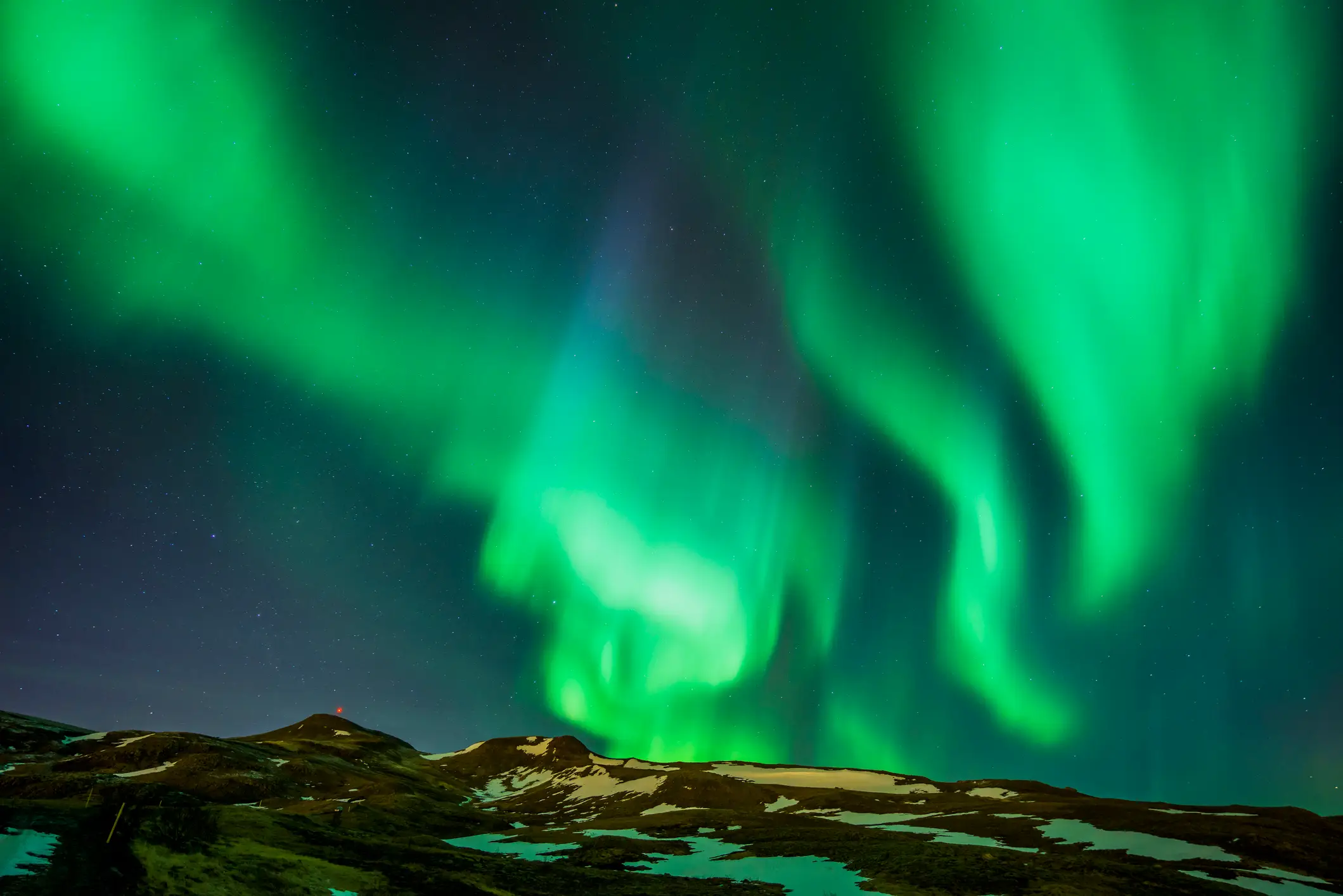For those wondering why it could be seen from above, green auroras occur below where the International Space Station is. (Getty Stock Photos)