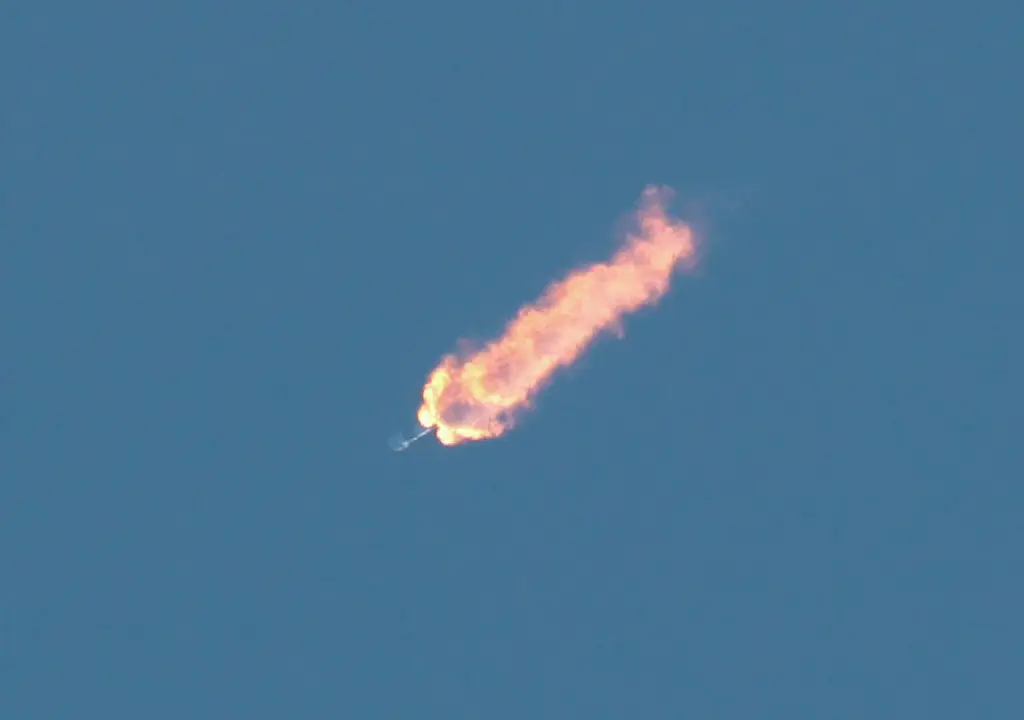 A Spacex Falcon 9 rocket flies into space after lifting off (Joe Raedle/Getty Images)
