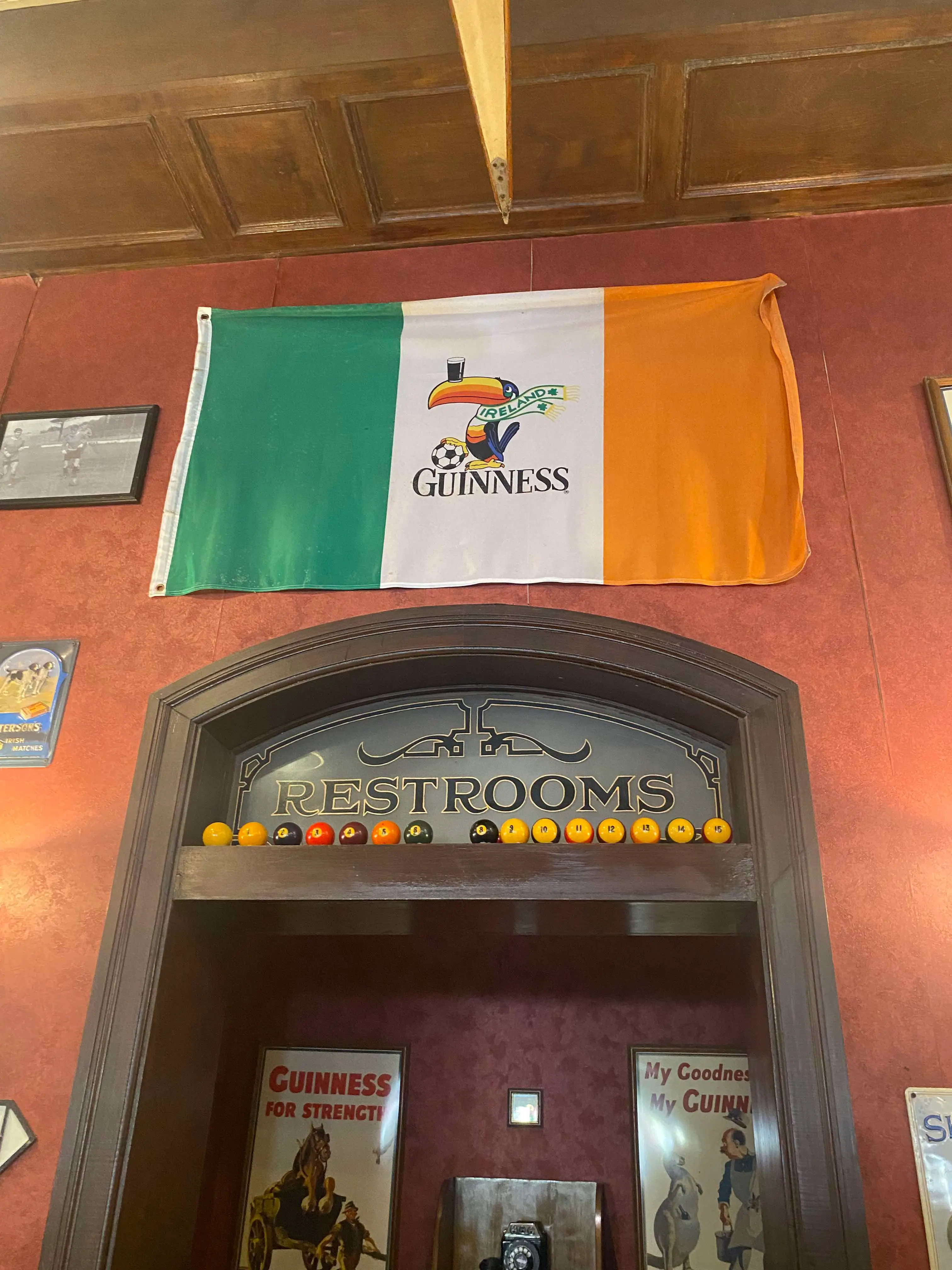 The pub is decked out with countless Guinness plaques and signage (LADbible)