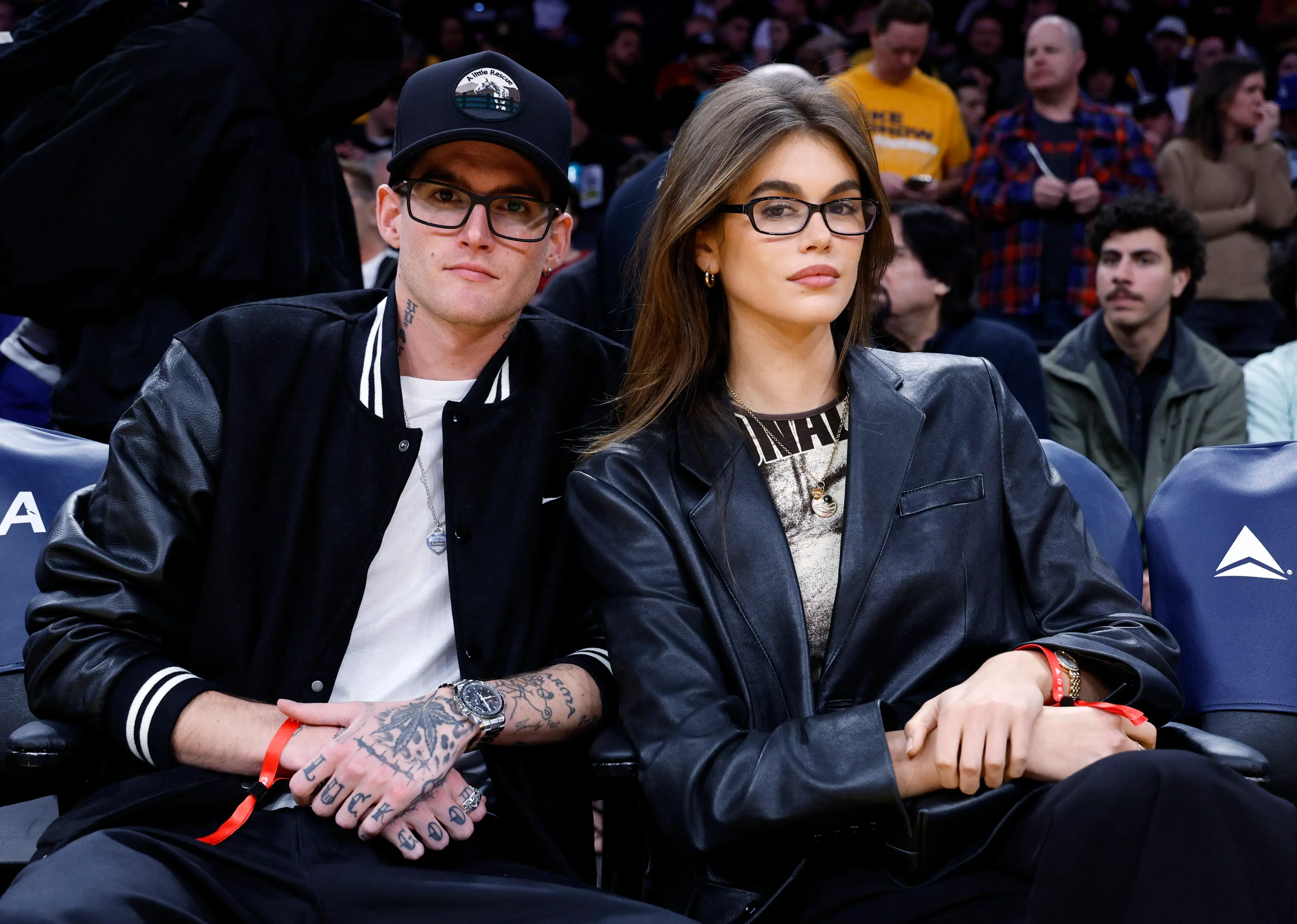 The 27-year-old and his sister Kaia both modelled like their famous mum (Kevork Djansezian/Getty Images)