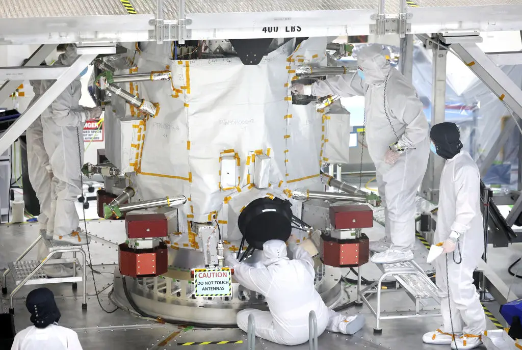 The Europa Clipper during construction.