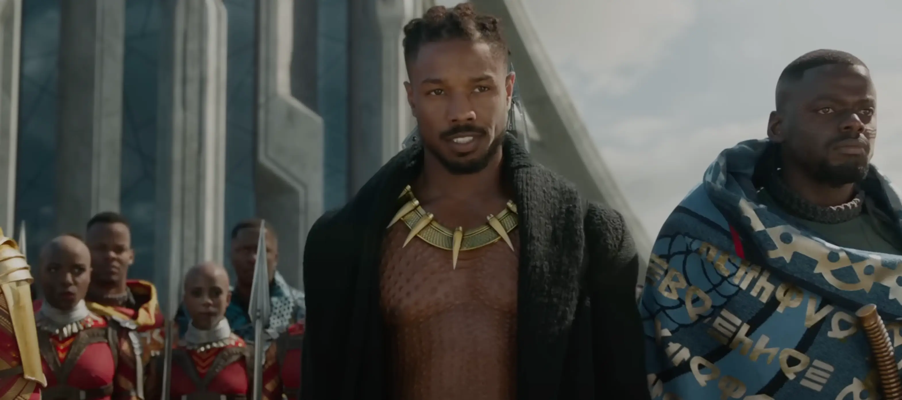 Jordan and Kaluuya in Black Panther (Marvel Entertainment)