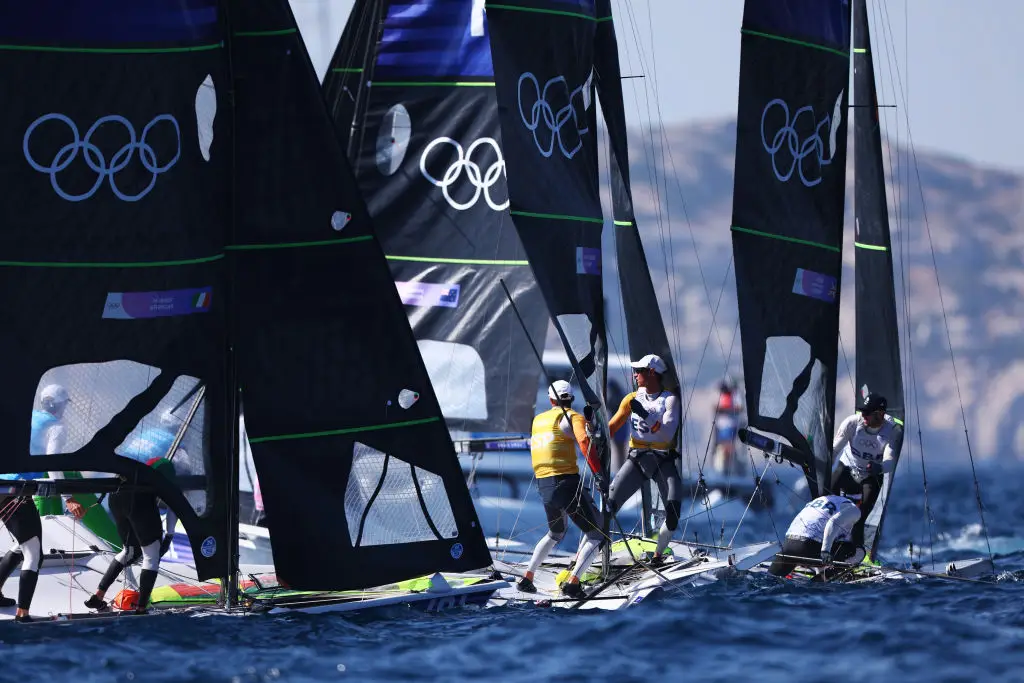 Wind conditions have been less than ideal in Marseille. (Phil Walter/Getty Images)