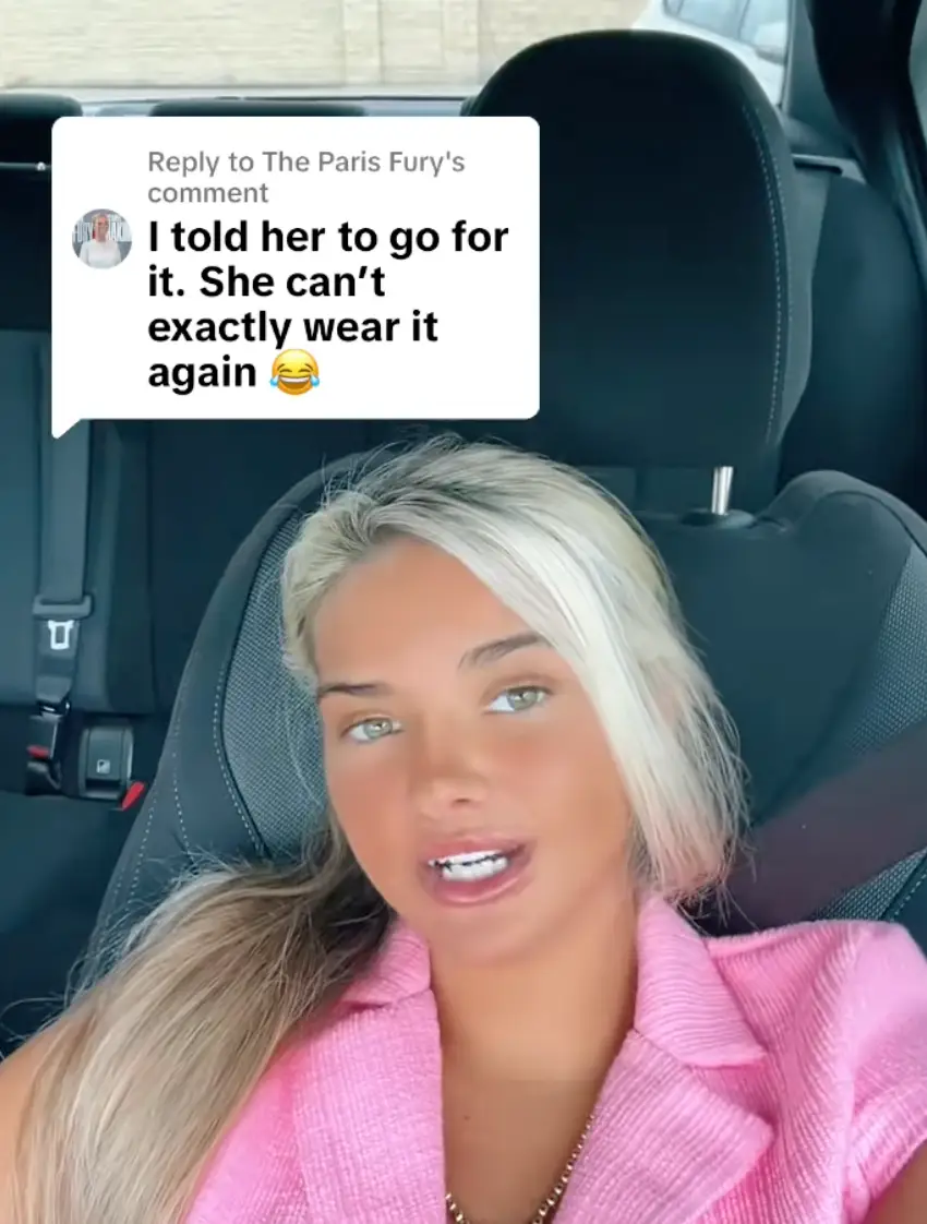 'She can't exactly wear it again' (TikTok/@libbypeat)