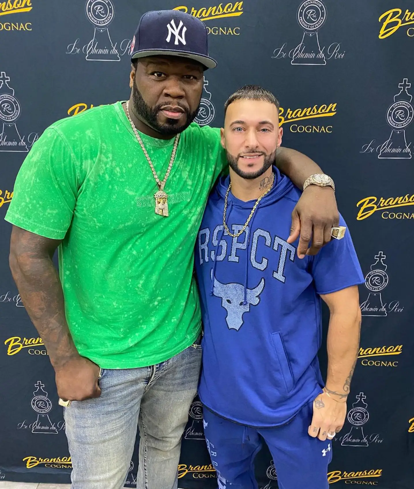 Eminem's brother Nate pictured with 50 Cent (Instagram/nathankanemathers)