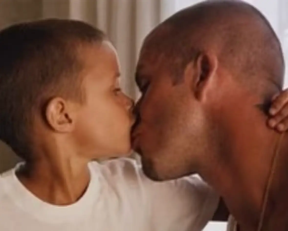 Romeo shared the snap for his dad's birthday. (romeobeckham/Instagram)