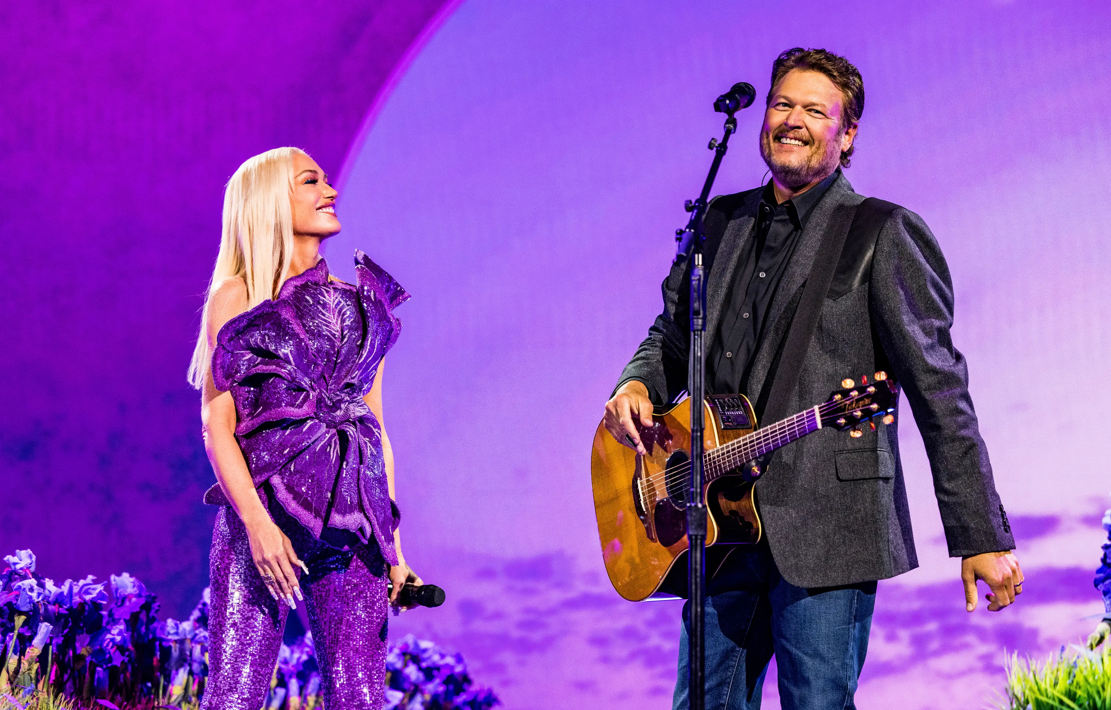 The couple met as judges on The Voice before getting hitched in 2021 (John Shearer/Getty Images for ACM)