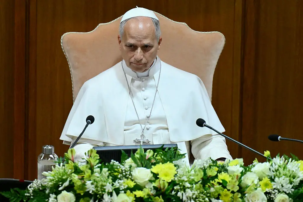 He did not say to reject technology, but that we shouldn't allow it to be 'dominating humanity' and should be used towards the common good (Alberto PIZZOLI / AFP via Getty Images)