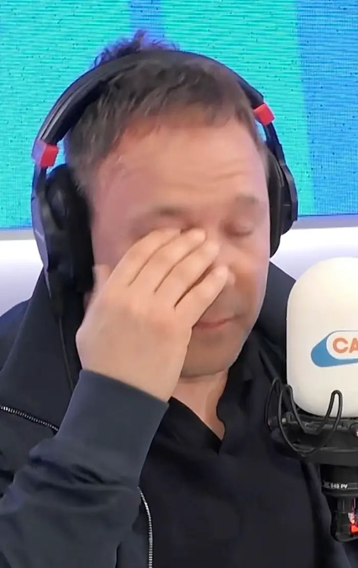 Stephen Graham was brought to tears to the point that one of his contact lenses came out (Capital Radio)