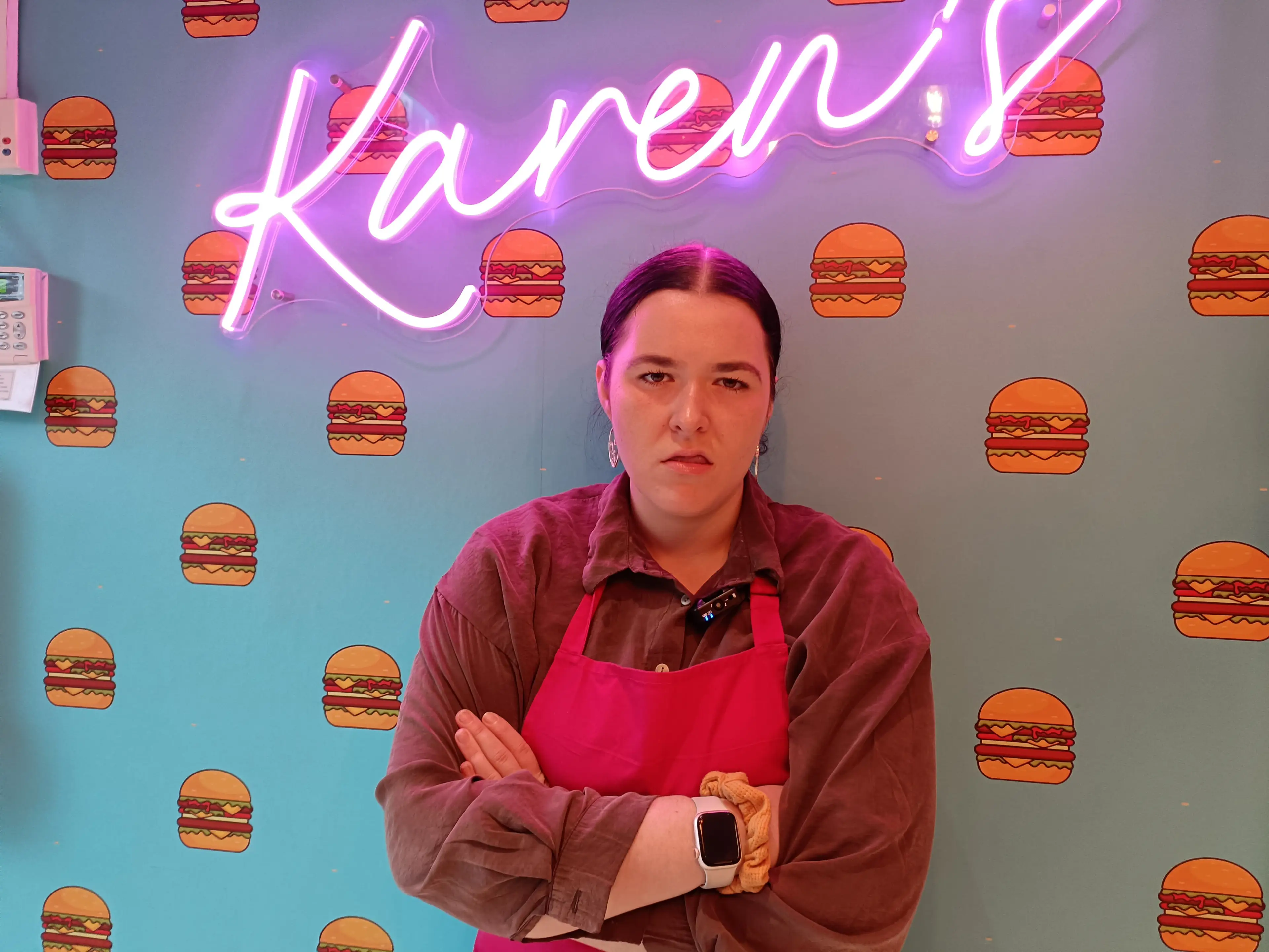 She might look like a moody b***h, but she's actually really nice.