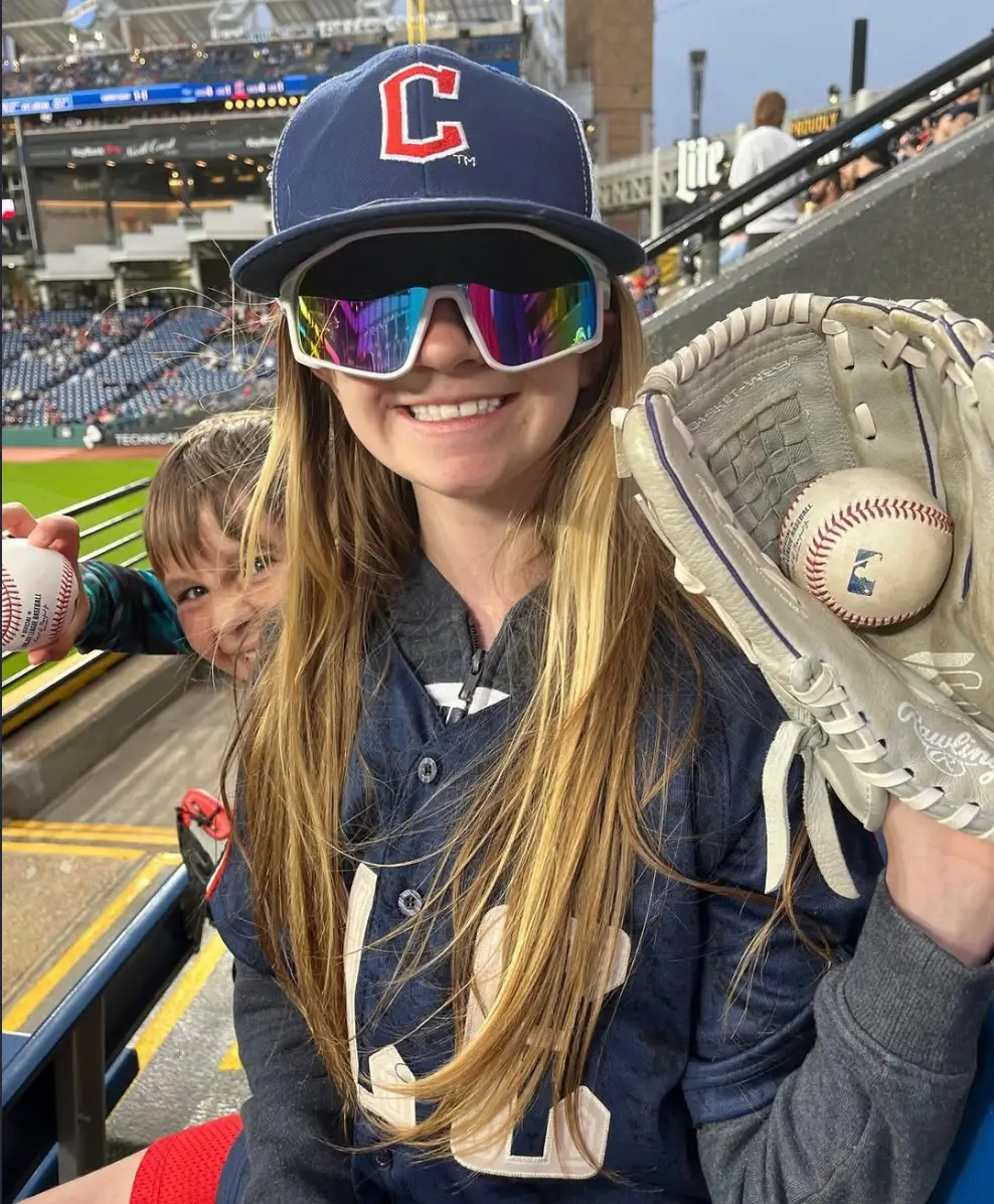 Evelyn, 11, was eventually reunited with the ball - and social media users went up for bat for her and called Quinn out (Fox 8 News)