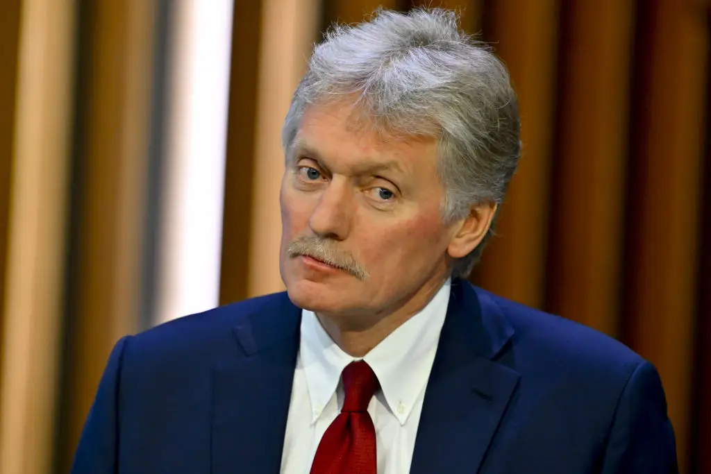 Dmitry Peskov, a spokesperson for the Kremlin, says that 'NATO is at war with Russia' (Sefa Karacan/Anadolu via Getty Images)