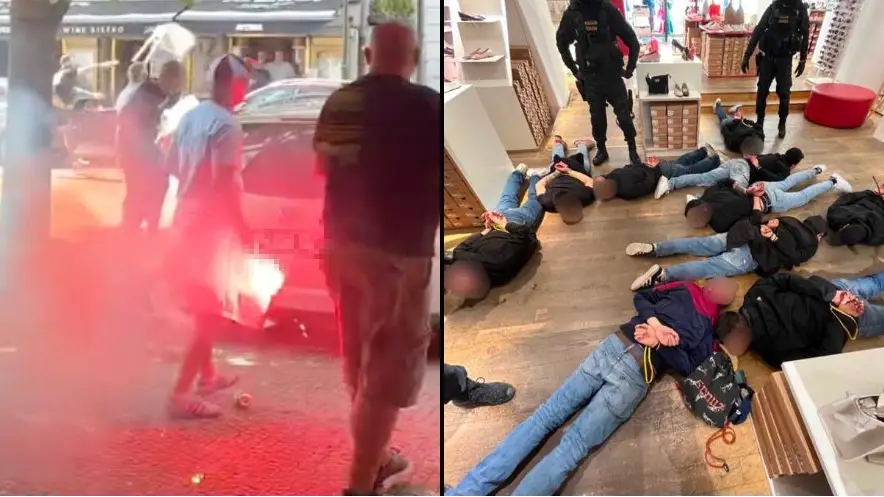 Sky News / Twitter/@robharris/@PolicieCZ