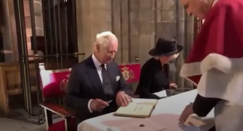 The King came prepared.