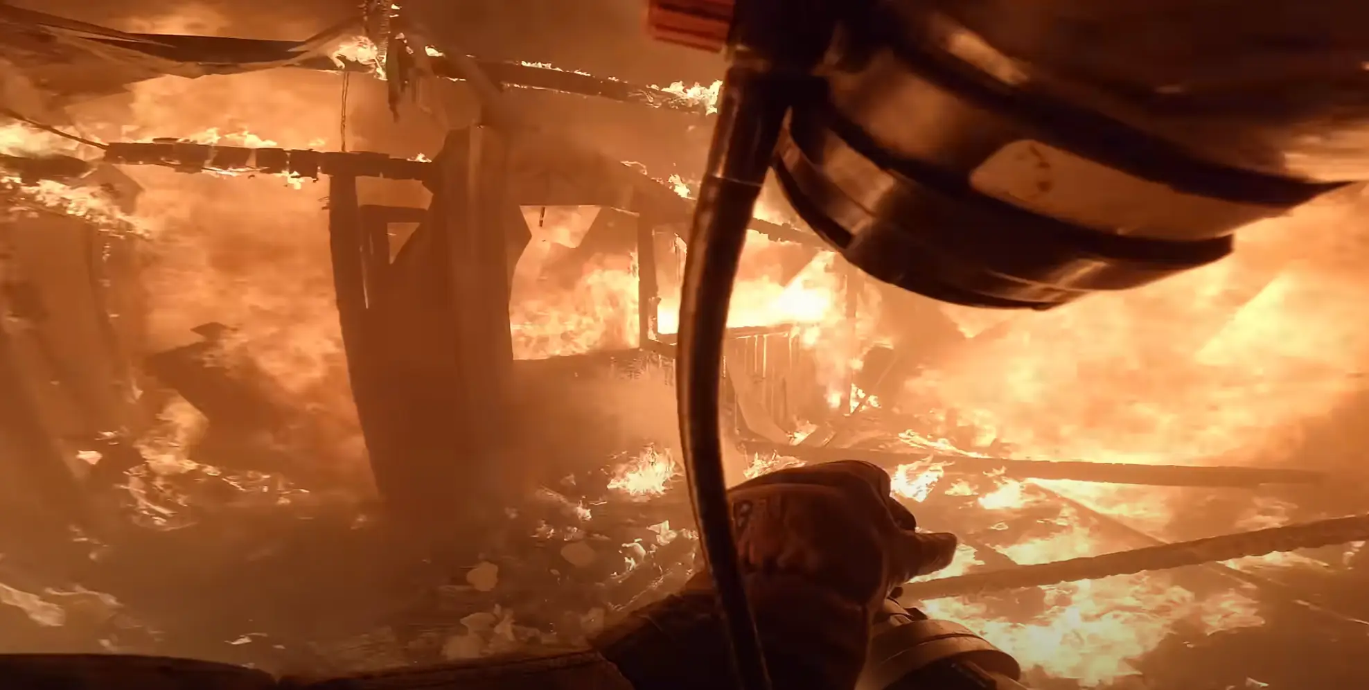 The video highlighted how terrifying a house on fire can really be (YouTube/GoPro)