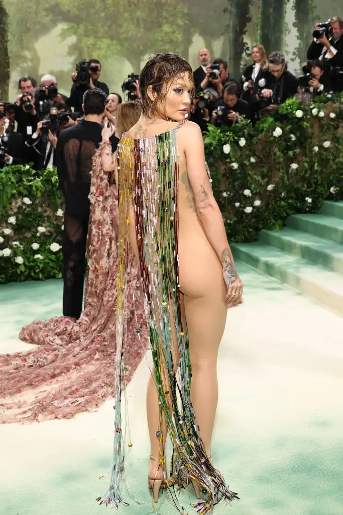 The dress was very revealing. (Jamie McCarthy/Getty Images)